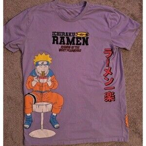 Naruto Ichiraku Ramen Shop Graphic T-Shirt Purple Adult XL
